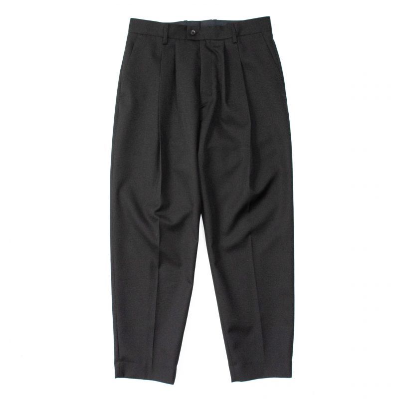 stein WIDE TAPERED TROUSERS・BLACK