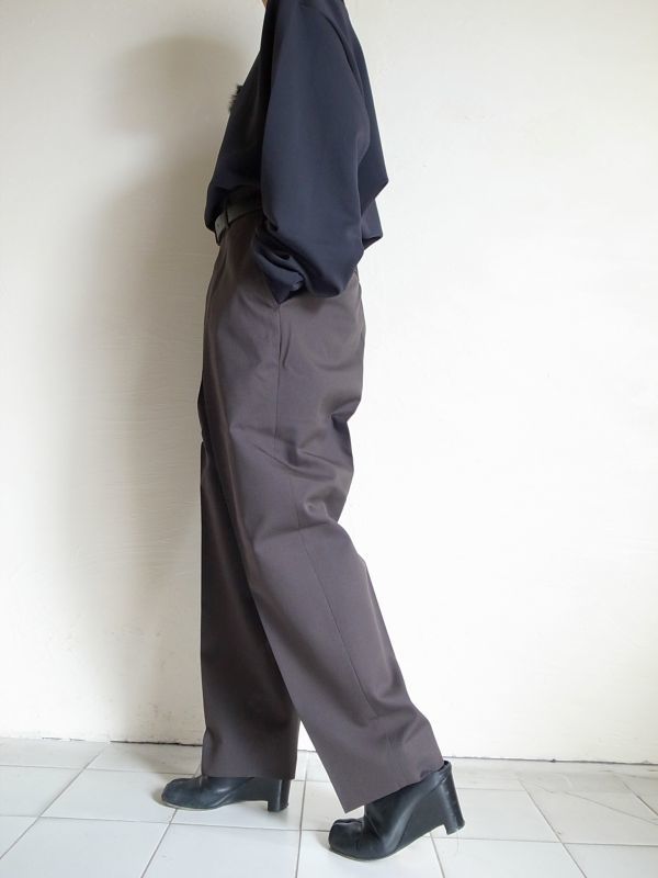 stein wide tapered trousers_a brown | vrealitybolivia.com