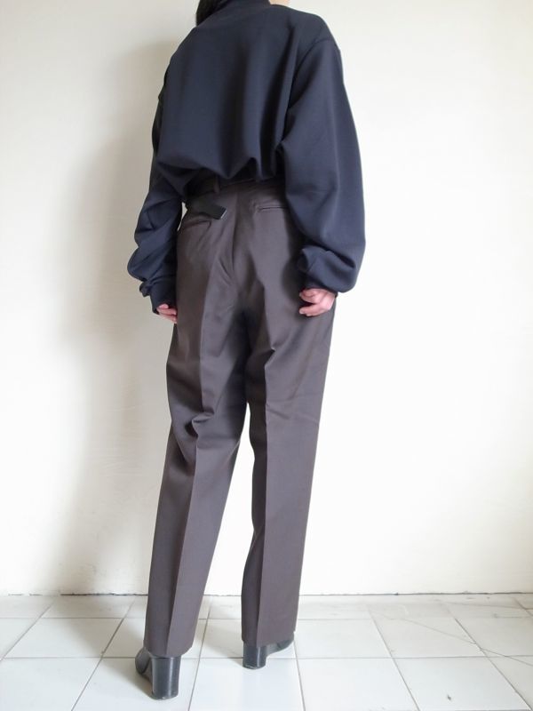 stein EX WIDE TAPERED TROUSERS・C.BROWN - tity