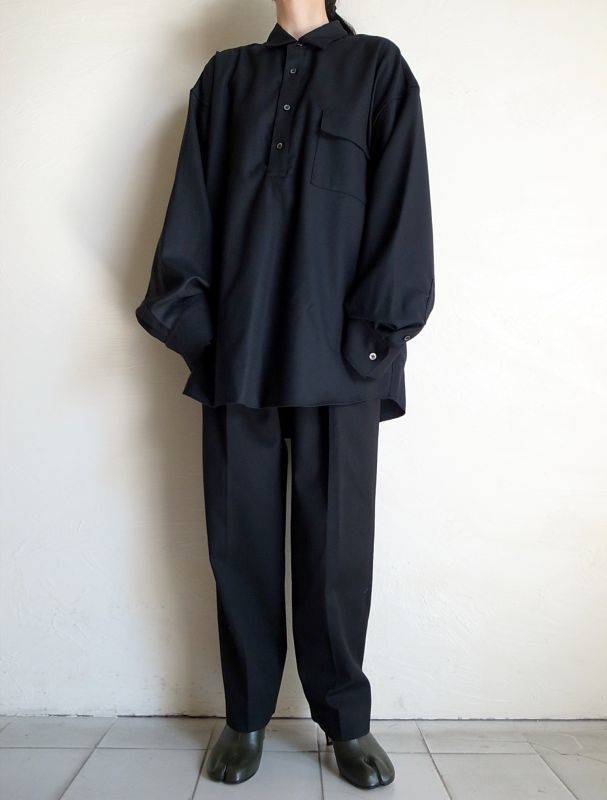 stein OVERSIZED PULL OVER SHIRT・BLACK - tity