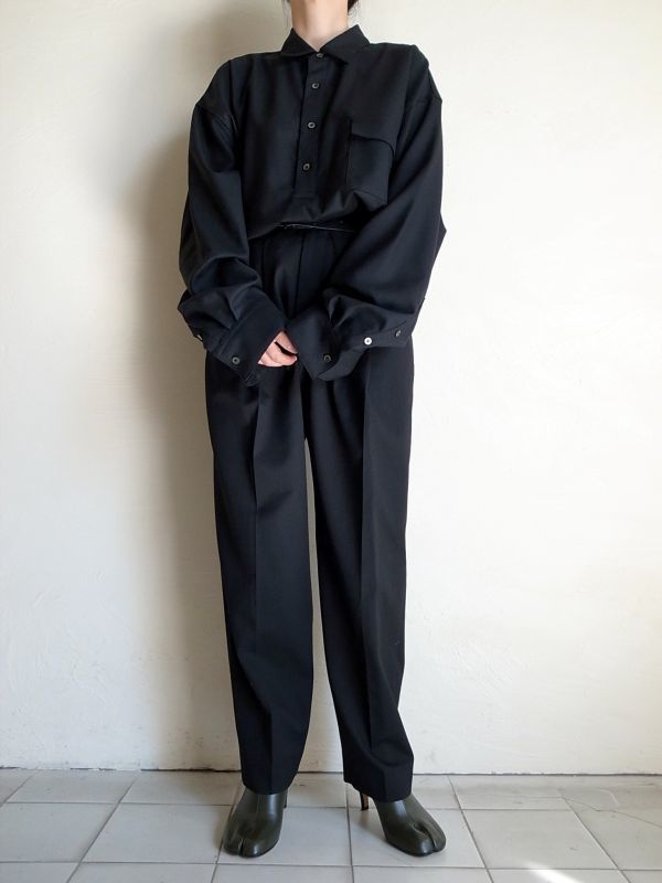 stein OVERSIZED PULL OVER SHIRT・BLACK - tity