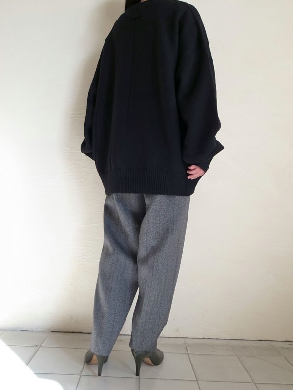 stein EX FINE LAMBS CREW NECK KNIT LS・BLACK - tity