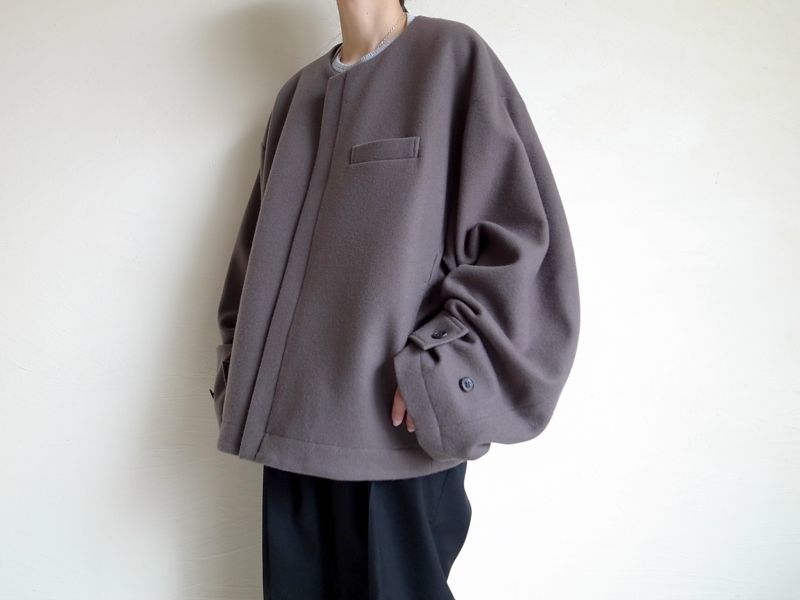 stein NO COLLAR BELTED JACKET・G.TAUPE - tity