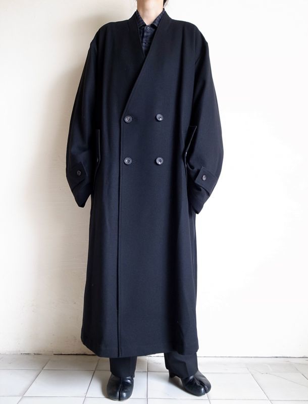 stein OVERSIZED LINEAR NO COLLAR COAT・BLACK - tity