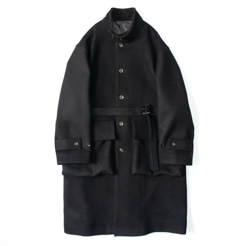 stein OVER SLEEVE STAND COLLAR COAT・BLACK