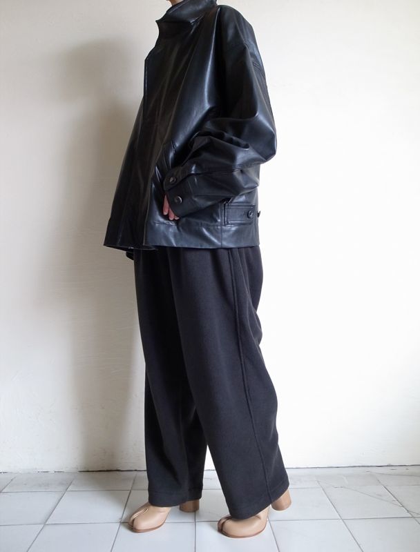 stein OVER SLEEVE FAKE LEATHER JACKET 美品