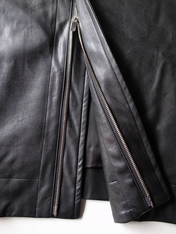 stein OVER SLEEVE FAKE LEATHER JACKET・LEATHER