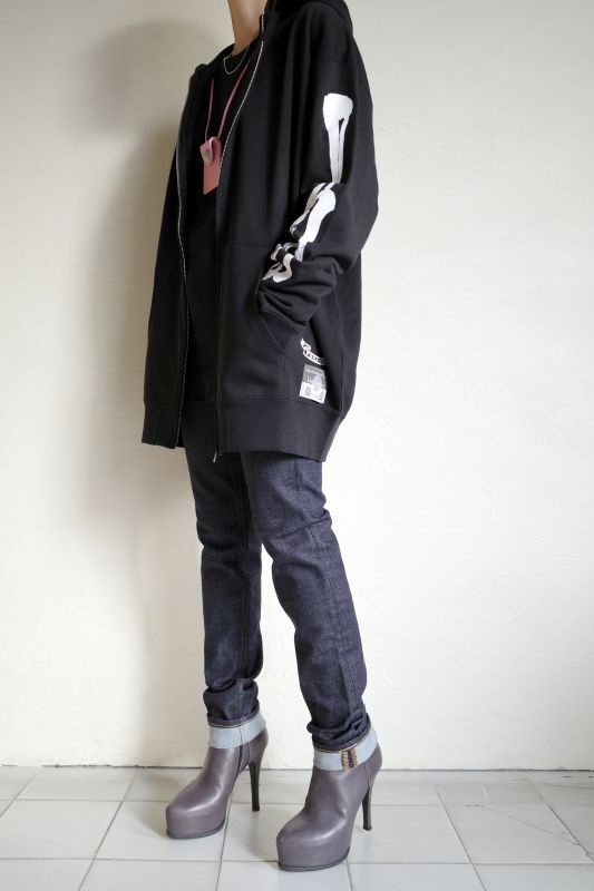 black means ×Kazumichi Maruoka ZIP UP HOODIE・XXL - tity