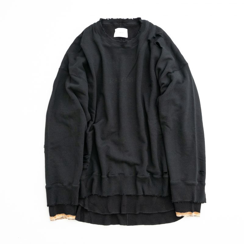 stein OVERSIZED LAYERED SWEAT LS・BLACK - tity