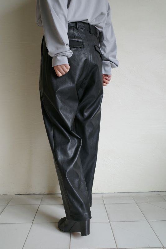 stein FAKE LEATHER TROUSERS