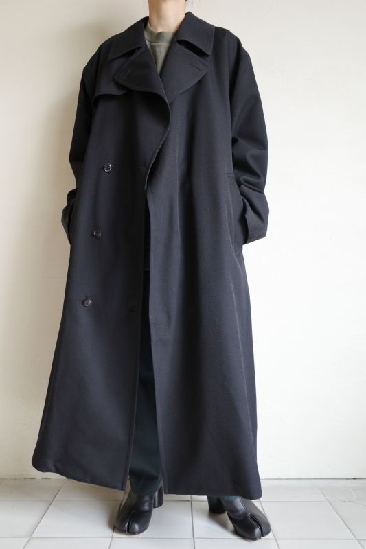 yoke ヨーク REVERSIBLE DOUBLE-BREASTED COAT・BLACK - tity