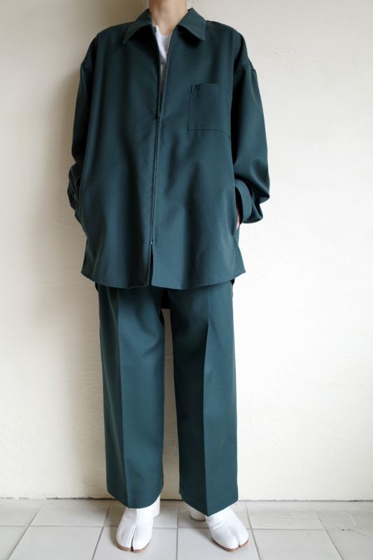 stein WIDE STRAIGHT TROUSERS・GREEN - tity