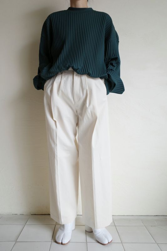 stein WIDE STRAIGHT TROUSERS・OFF - tity