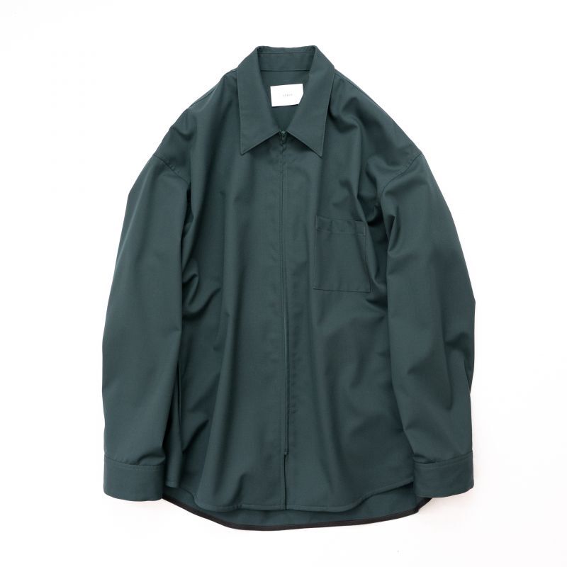 stein OVERSIZED ZIP SHIRT JACKET・GREEN - tity