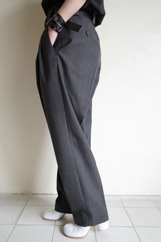 新品stein DOUBLEWIDE TROUSERS BLUE CHECK 直売お値下 www.abilbao.cl