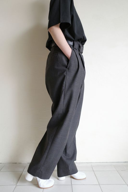 stein DOUBLE WIDE TROUSERS・BLUE CHECK - tity
