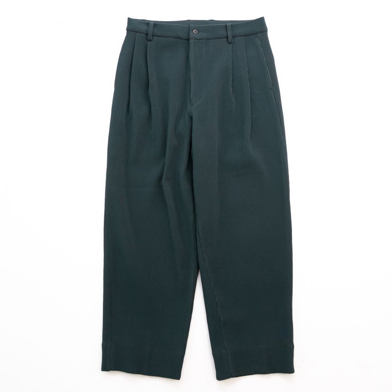 stein GRADATION PLEATS TWO TUCK TROUSERS・GREEN - tity