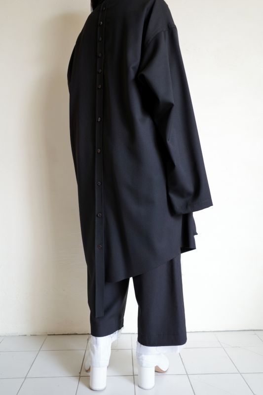 sulvam サルバム ”classic shirt”ギャバジンロングシャツ袖丈60cm