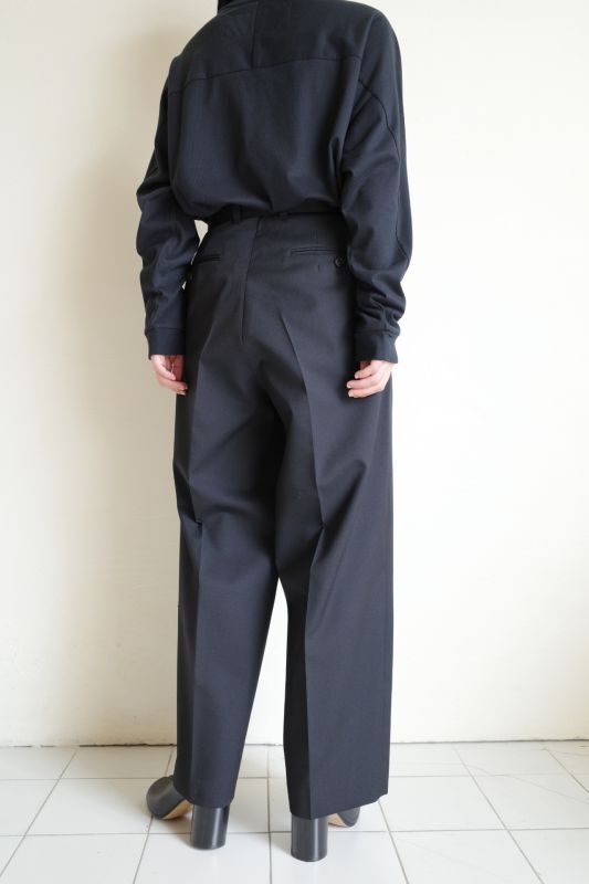 stein BELTED WIDE STRAIGHT TROUSERS - tity