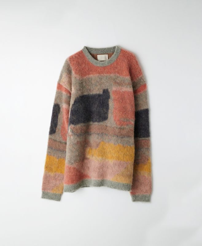 YOKE ROTHKO JACQUARD CREW NECK - ニット/セーター