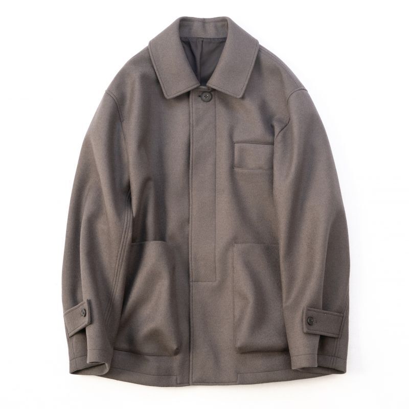 stein OVERSIZED MELTON LEAN JACKET・GREY KHAKI - tity