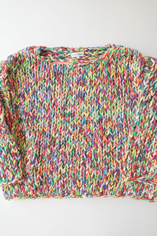 WATARU TOMINAGA hand knitted multicolored sweater