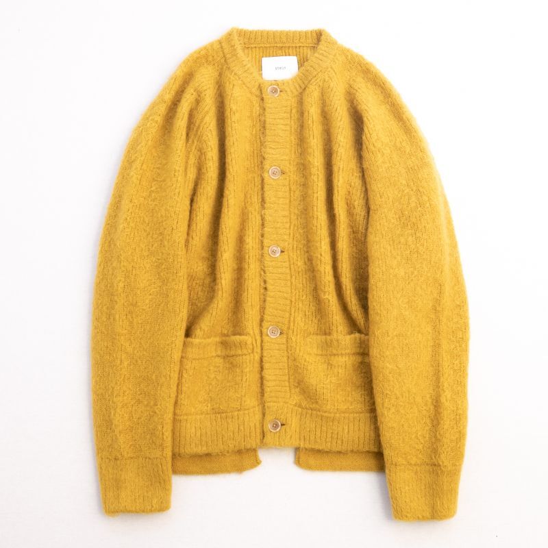 【美品】  stein / シュタイン | SUPER KID MOHAIR CARDIGAN / スーパーキッドモヘア ニットカーディガン | S | マスタード | メンズ