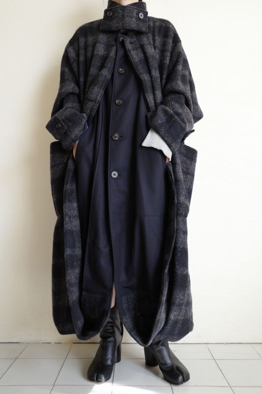 stein OVERSIZED BLANKET COAT・SHADOW CHECK - tity