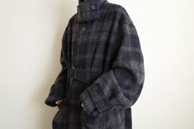 stein OVERSIZED BLANKET COAT・SHADOW CHECK - tity