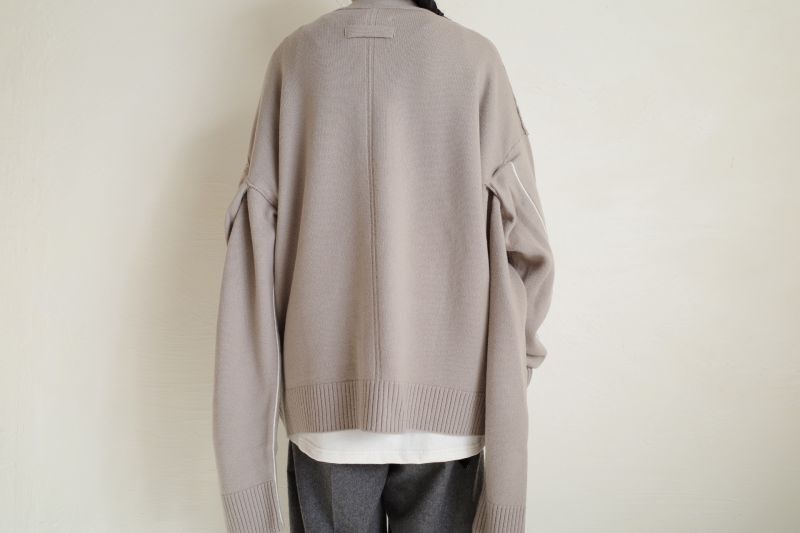 stein OVERSIZED FOUR SLEEVES KNIT CARDIGAN・GREIGE - tity