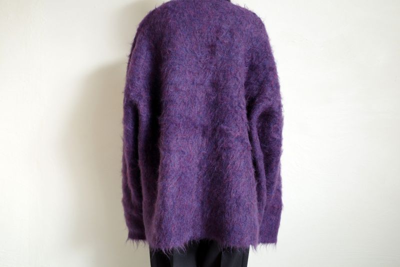 最安値に挑戦中 YOKE / LOOSED MOHAIR CARDIGAN blue gray 話題の人気