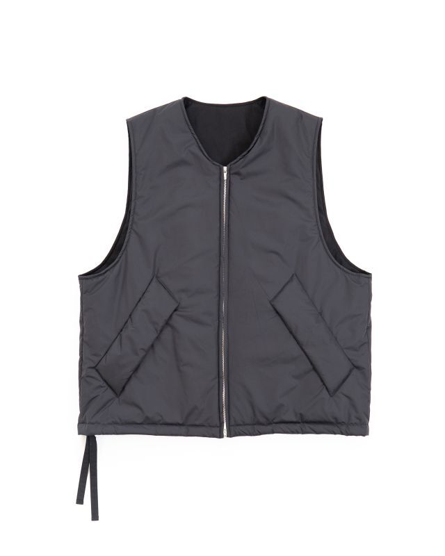 stein REVERSIBLE PADDED VEST・BLACK - tity