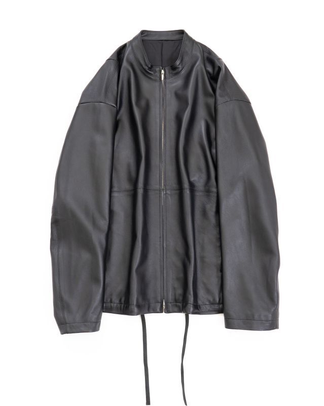 stein OVERSIZED LEATHER ZIP JACKET