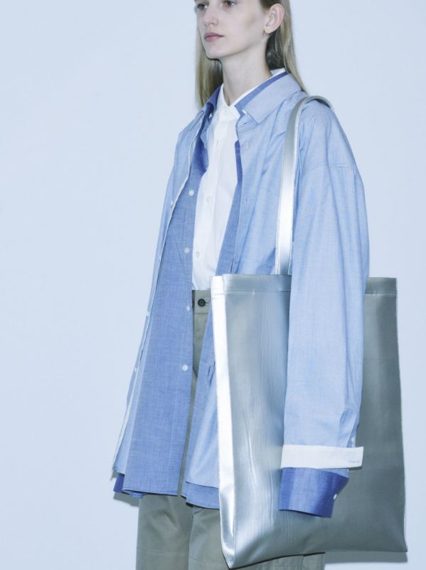 stein OVERSIZED LAYERED SHIRT・GREY BLUE×BLUE - tity