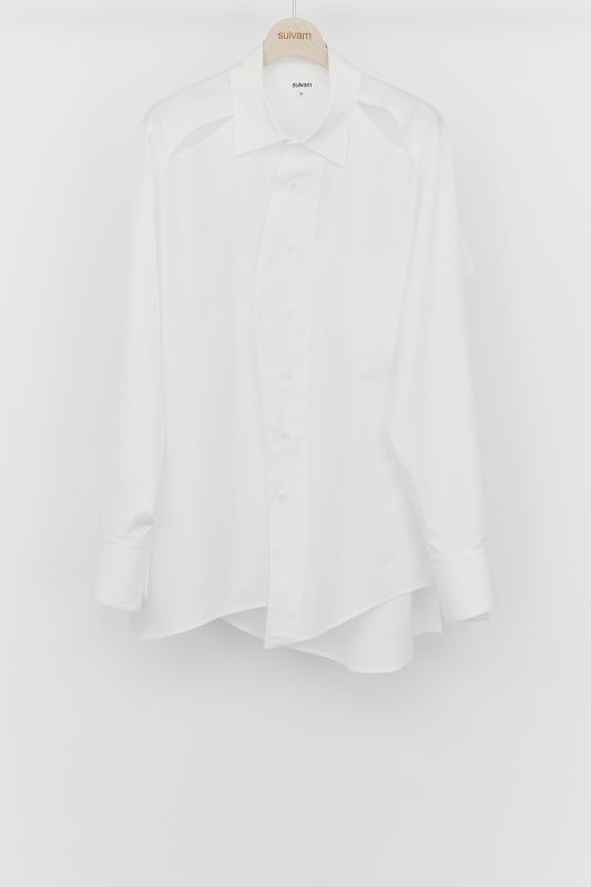 sulvam サルバム ”slash collar shirt”スラッシュカラーシャツ - tity