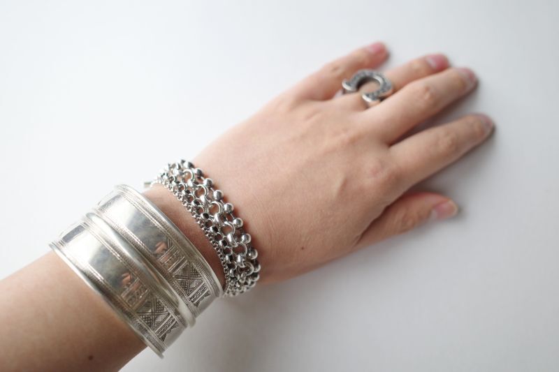 INTERIM インテリム TOUAREG THICK SILVER BANGLE - tity