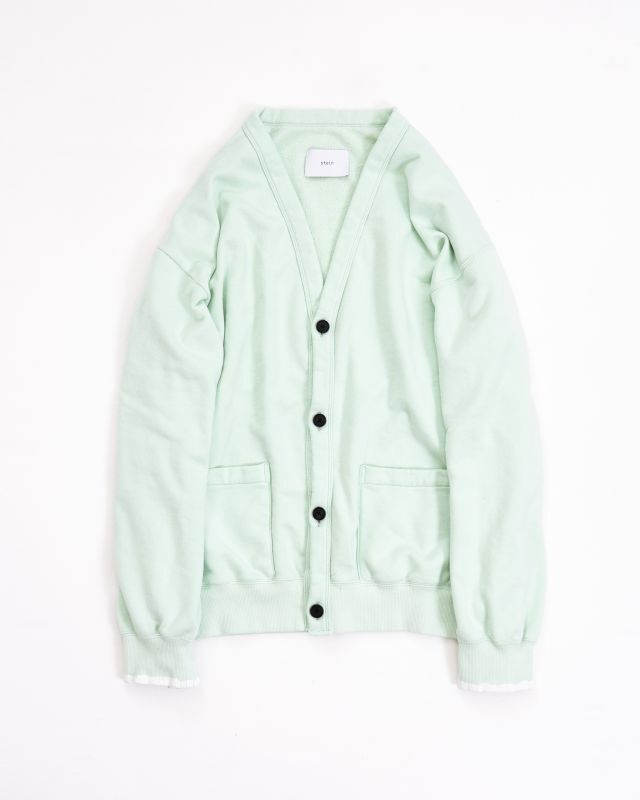 stein OVERSIZED REBUILD SWEAT CARDIGAN・MINT - tity