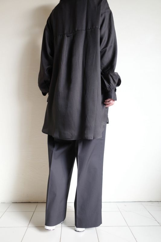 INTERIM インテリム HYPER BIG SILK RAYON GATER SHIRT - tity