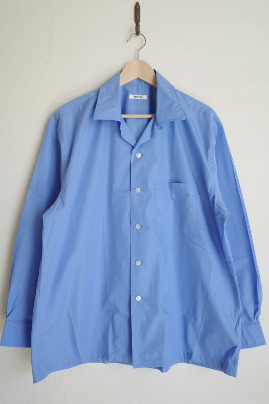 INTERIM インテリム 200/2 SUPIMA BROAD BIG POCKET OPEN COLLAR SHIRT