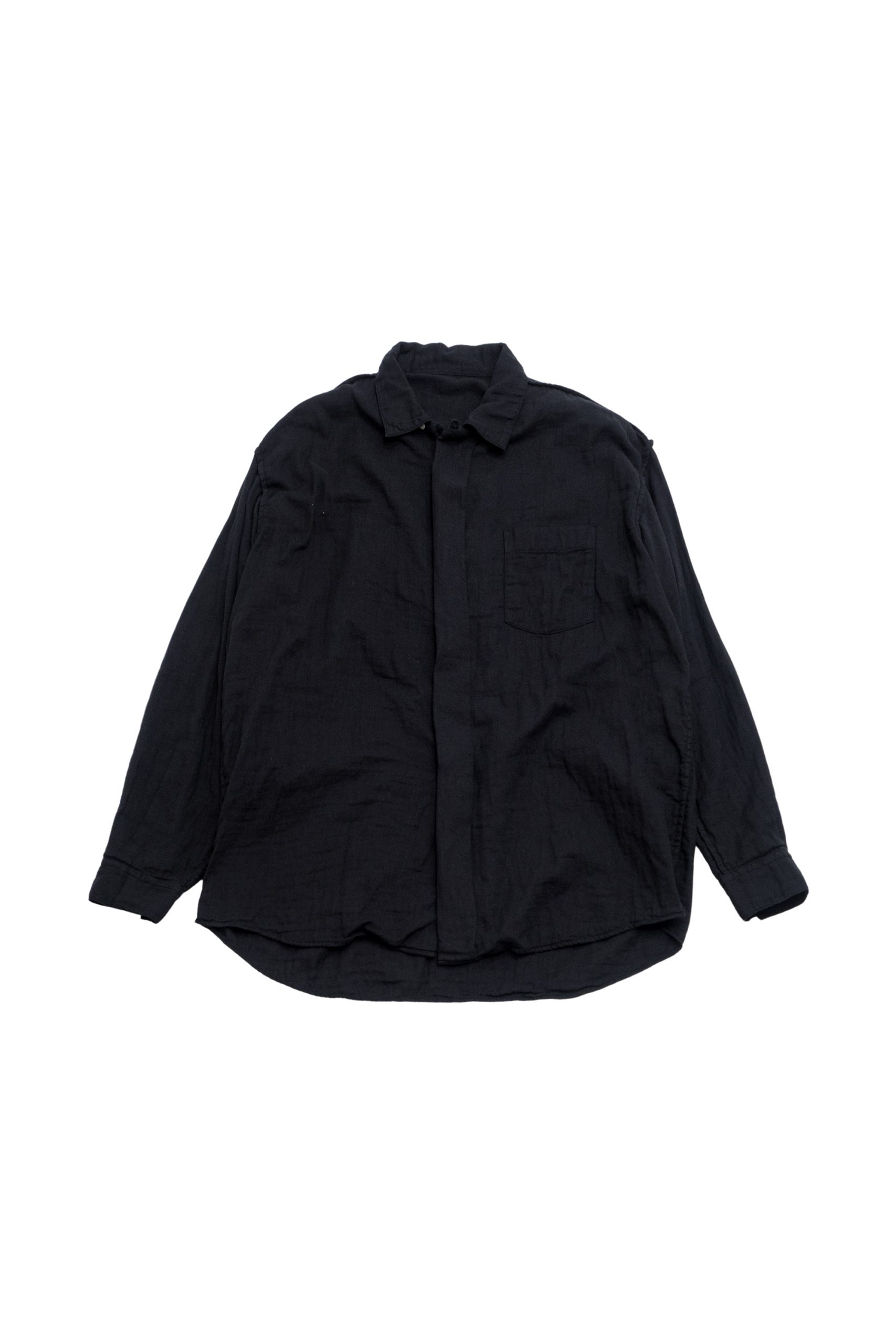 PHINGERIN フィンガリン GAUZE PLAKET SHIRT・ブラック - tity