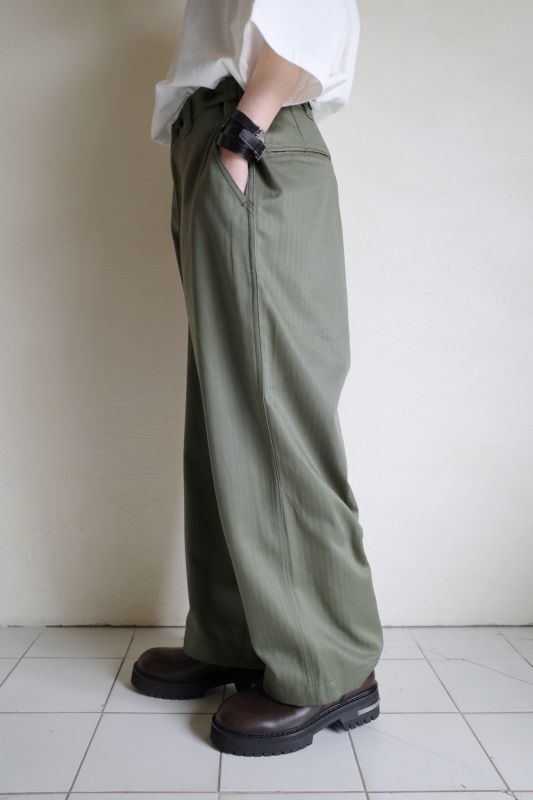 INTERIM インテリム SUPIMA HERRINGBONE M-43 FIELD TROUSERS - tity