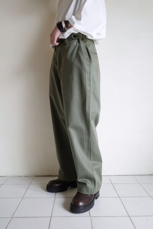 INTERIM インテリム SUPIMA HERRINGBONE M-43 FIELD TROUSERS - tity