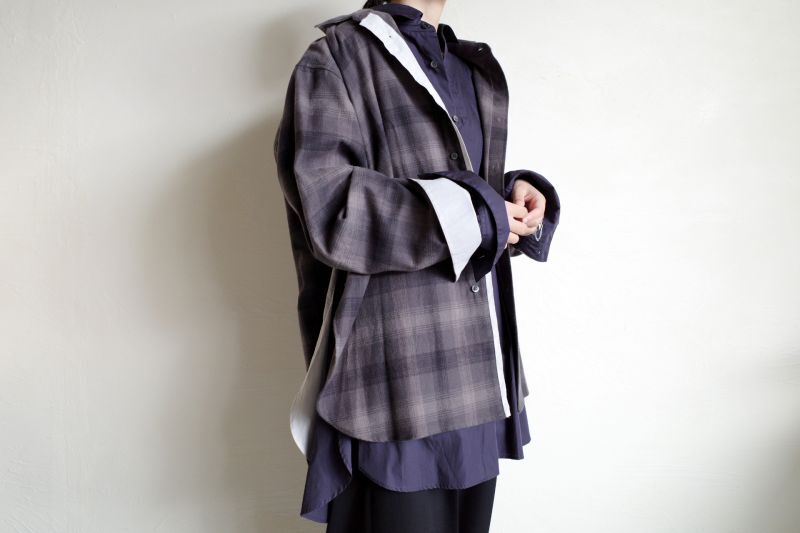stein Oversized Layered Flannel Shirt定価¥59400