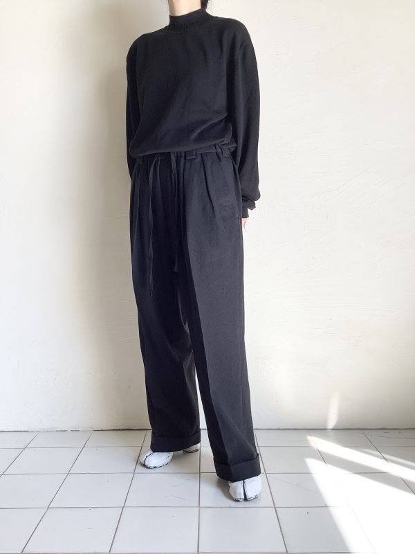 Blanc YM viyella easy pants・black - tity