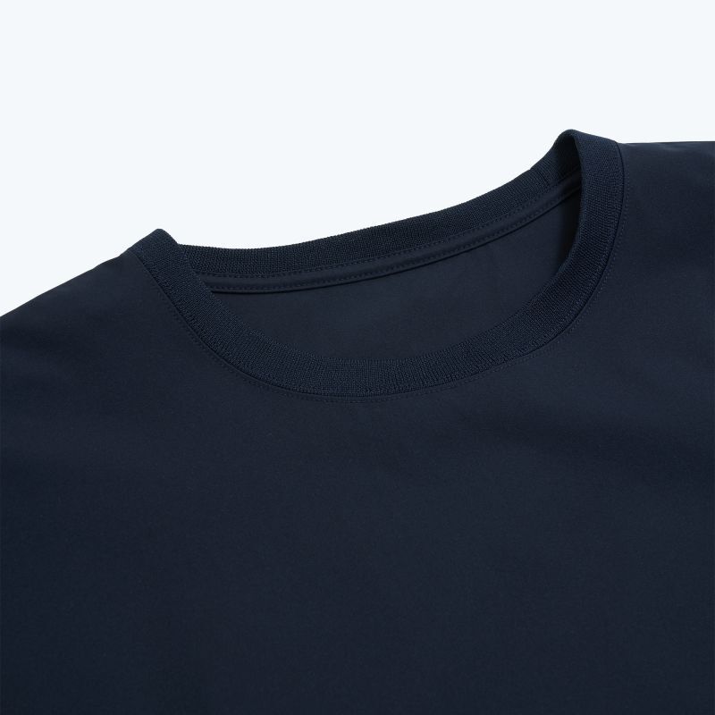 UNTRACE UNTRACE BASIC BOX STRETCH SMOCK L/S・DARK NAVY - tity