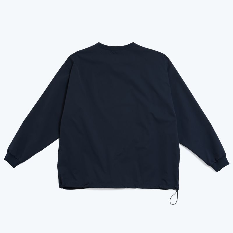 UNTRACE UNTRACE BASIC BOX STRETCH SMOCK L/S・DARK NAVY - tity