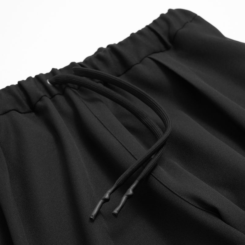 UNTRACE UNTRACE BASIC TAPERED STRETCH TRACK PANTS STSLTX・BLACK - tity