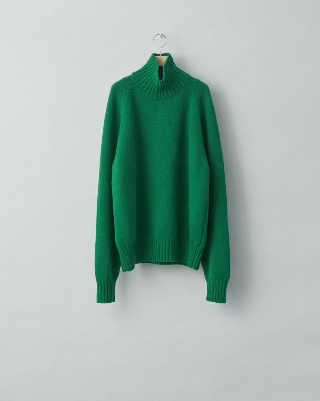 stein EX FINE LAMBS LOOSE HIGH NECK KNIT LS・GREEN - tity