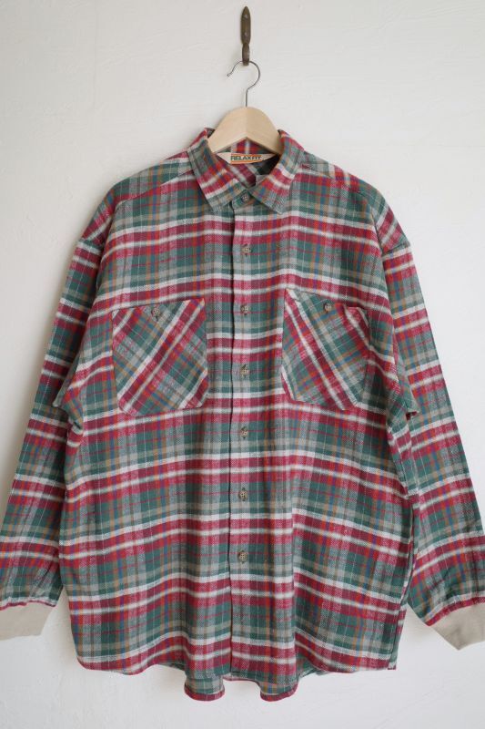 RELAX FIT リラックスフィット ”MACRIB Flannel shirt”ネルシャツ