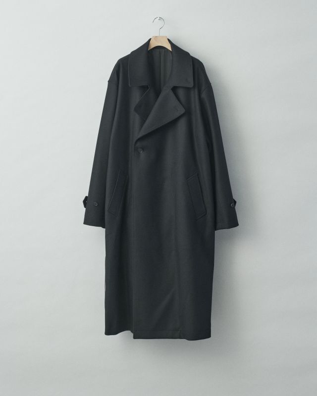 stein MELTON DOUBLE BREASTED COAT・BLACK - tity